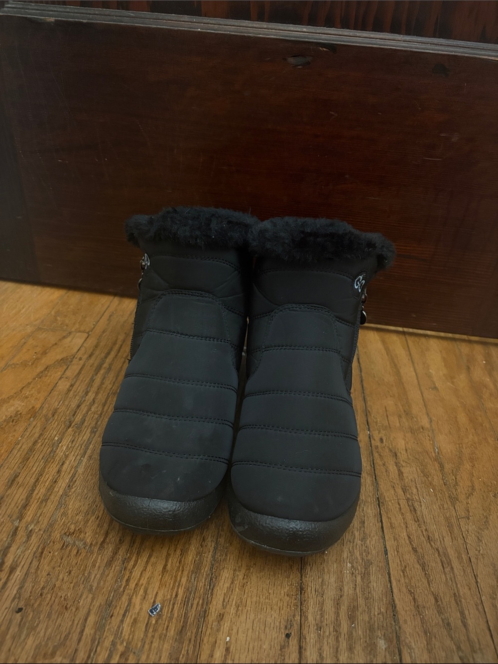 Womans Black Faux-Fur Winter Boots